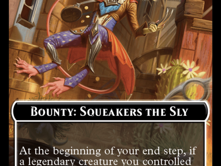 Bounty: Squeakers the Sly    Bounty Rules Double-Sided Token [Outlaws of Thunder Junction Commander Tokens] For Discount