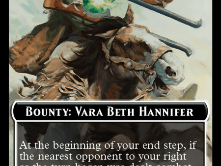 Bounty: Vara Beth Hannifer    Bounty Rules Double-Sided Token [Outlaws of Thunder Junction Commander Tokens] Discount