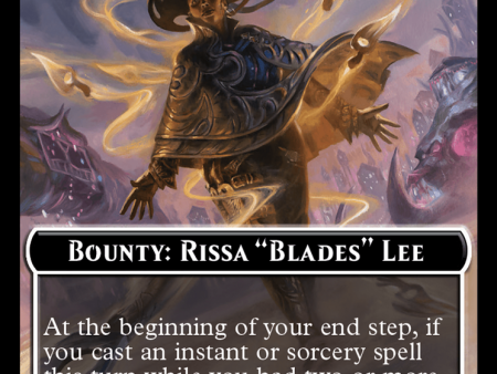 Bounty: Rissa  Blades  Lee    Bounty Rules Double-Sided Token [Outlaws of Thunder Junction Commander Tokens] For Sale